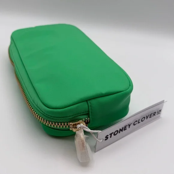 Stoney Clover Lane Classic Small Pouch Avocado Nylon Zip Cosmetic Bag - Picture 11 of 16
